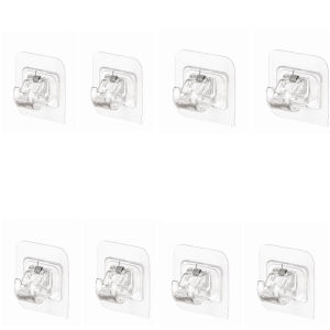 16pcs Self Adhesive Powerful Hanging Curtain Rod Clip Hook Shower Curtain Rod Hanging Hook Holder