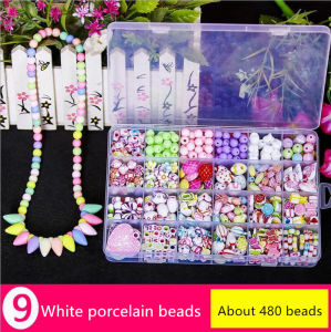 1box Acrylic Beads Set for Jewelry Making Kids Adults Craft art DIY kids Birthday Gift Childrens Puzzle Toys