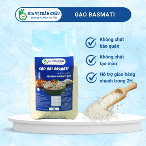 Gạo dài Basmati Gia Vị Trân Châu đường huyết thấp gạo dài Ấn Độ ăn kiêng tốt cho người tiểu đường