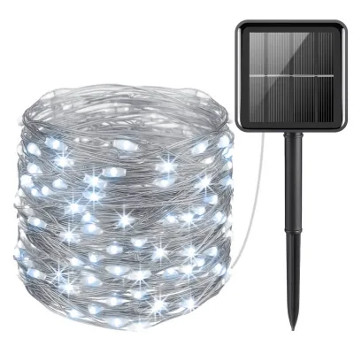 Năng Lượng Mặt Trời Ngày Lễ Đèn LED Ngoài Trời Chống Nước 7M 12M 17M 22M Đèn LED Năng Lượng Mặt Trời Dây Đèn Cổ Tích Giáng Sinh năm Mới Đảng Vòng Hoa Vườn