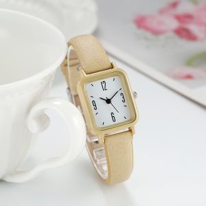 Jam Tangan Wanita A0197 Ins Style Simple Temperament Square Mini Casual Versatile Quartz Watches