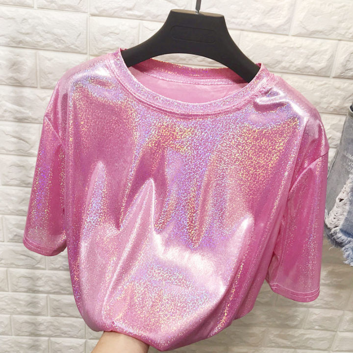 New Summer Retro Style Stylish Bright Silk Woman Tops Shiny Loose Short Sleeve T-shirt Sexy Club Aesthetic Harajuku Women Tshirt | Lazada PH New Summer Retro Style Stylish Bright Silk Woman Tops Shiny Loose Short Sleeve T-shirt Sexy Club Aesthetic Harajuku Women Tshirt | Lazada PH