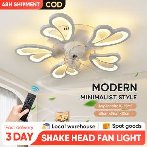 2-in-1 fan ceiling light with remote control fan blade LED light bedroom silent fan light pendant light ceiling light
