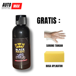 AUTOMAX Black Penghitam Body Kasar Mobil dan Motor Permanen 70ML Car Paint