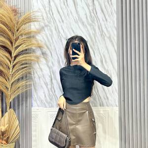 SHINE FASHION - SUNNY TOP BLOUSE HORNET / ATASAN TOP KANCING SLIM FITTING -PN
