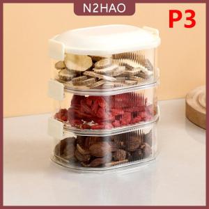 N2HAO  Nhà bếp gia vị lưu trữ hộp hành tây gừng tỏi tươi giữ hộp nhiều lớp thực phẩm niêm phong chống ẩm bao bì bể hộ gia đình