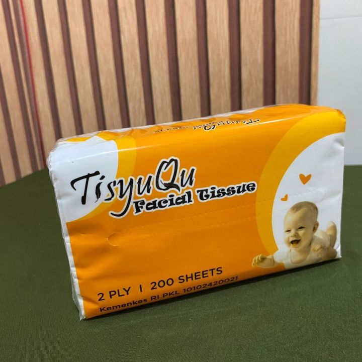 Tisu Photo FS - 1 Pack Tisyuqu Facial 200 Sheets 2 Ply Tisu Tisue Wajah Tisu Wajah ...
