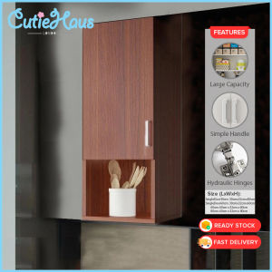 Cutiehaus Kitchen Multilayer Wood Wall Cabinet Mounted Household Space Saving Storage Cabinets With Doors Kabinet Simpanan Penjimatan Ruang