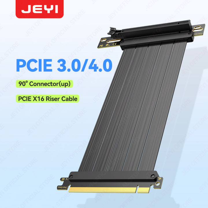JEYI PCIE Riser Cable 90 Degree, PCIe x16 Extension Cable, EMI  Shielded GPU Extension for RTX 4090/4080/4070/7900XTX Lazada PH