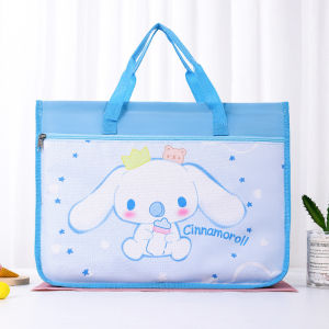 Cute Student Tutoring Bag A4 Oxford Cloth Storage Book Handbag Cartoon Pattern for 3-5 Grade Boys And Girls
