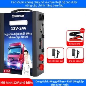 Bình Kích Điện Ô Tô 12V 24V Khẩn Cấp Cho Xe Tải Xe Ô Tô Con - Bộ Kích Bình Ắc Quy Ô Tô Khởi Động