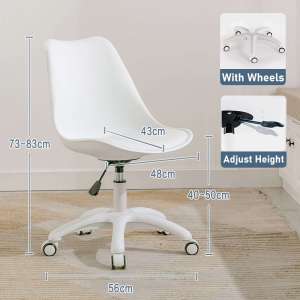 Smart Computer Chair With Wheels & Leather Seat Ergonomic Chair Adjustable Office Chair Study Chair