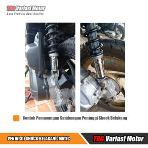 Peninggi Sok Belakang Beat Vario Scoopy Genio dan All Matic Sambungan TRG Ukuran 4cm 6cm 8cm 10 cm