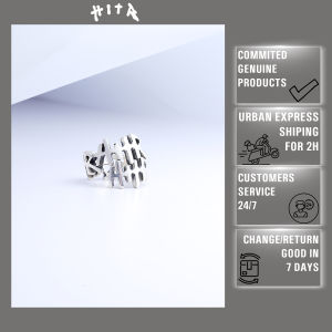 HITR - Nhẫn cá tính FISHBONE bạc thiết kế chữ độc đáo riêng biệt - NHIT220401