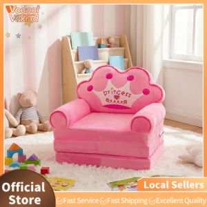 Childrens Kids Sofa & Sets Cartoon Foldable with Backrest and Armrests for Bedroom Nursery Playroom Lightweight and Easy to Move