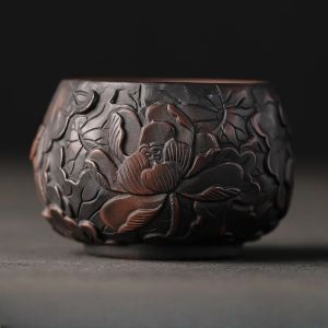 Kirilgu Handmade Carving Purple pottery Jianshui Master Cup Household Tea Cup Handmade Tea Bowl Smelling Cup Teaset 9N5Q1