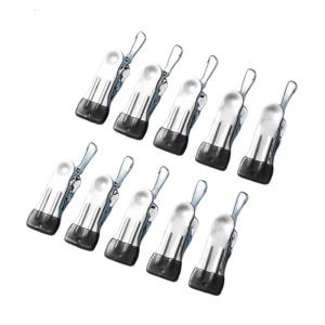 10 Pieces No Marking Laundry Pegs Durable Plastic Clothes Pegs Drying Clamps For Balcony Bathroom