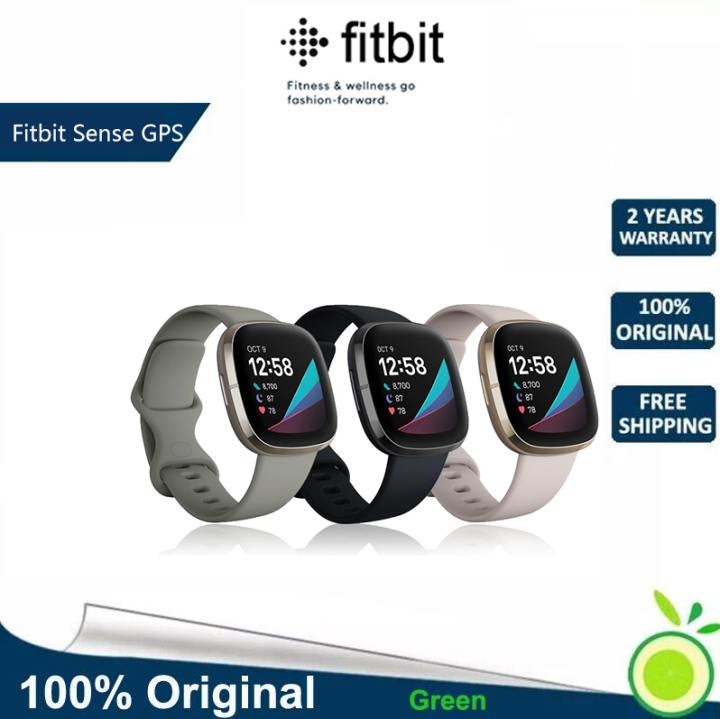Fitbit Sense GPS Smartwatch BuiltIn AMOLED Display GPS Tracking Stress
