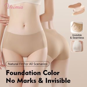 【OFFICIAL】Veimia Seamless Pure Cotton Panties Comfortable Womens Panties With Buttock Lifting And Tummy Control Lightweight Breathable Form-fitting Triangle Panties Feel-like High-elasticity Antibacterial Triangle Panties