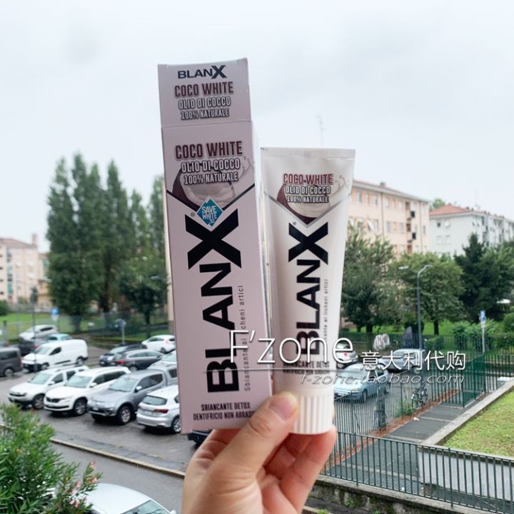 (Moisturizing) Italian blanx whitening toothpaste Coconut non-abrasive ...