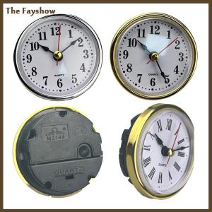 [The Fayshow] Classic Clock Craft Quartz Movement Dia.65mm Round Clocks Insert Roman Number Little Clock Arabic Numbers Wall Decor