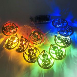 ✨2M 10LED Deepavali lights Metal Fairy Lights Battery Powered 1 Mode Warm White String Lights for Diwali/ Deepavali Decoration