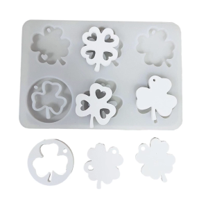 Patricks Day Shamrock Silicones Molds Irish Theme Keychain Molds for DIY Earring Pendant Making Accessories