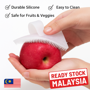HOME BEST 1pc Fruit Vegetable Brush Scrubber Cleaning Soft Silicone With Handle Kitchen Flexi Cleaning Cleaner Wash Sink Potato