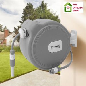 REMAX 10M Wall Mounted Automatic Reel Retractable Water Hose Reel Auto Rewind Modern Design Garden Hose