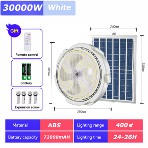 Solar ceiling light indoor light 40000W solar light with solar panel IP68 solar light waterproof with remote indoor lighting