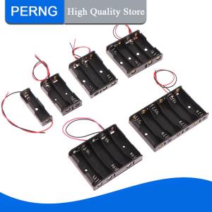 [PERNG] Tehe 1 2 3 4 5 6 Slots 3V AA Battery Case Box AA LR6 HR6 Battery Holder Storage Case Lead Wire Bateria Protection Container