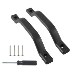 2pcs Replacement Grab Bar Door Handle RVs Grab Assist Handle Universal 9.6Inch Exterior Assist Handle for Trailer Black