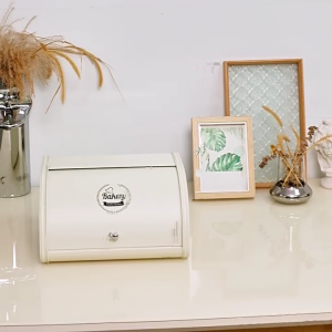 Phong Cách Cổ Sắt Bánh mì Hộp CuộN phần đầu Nắp dung tích lớn rustics Nhà Bếp Giải Pháp Lưu Trữ Cho Nhà Nướng Hàng Hóa