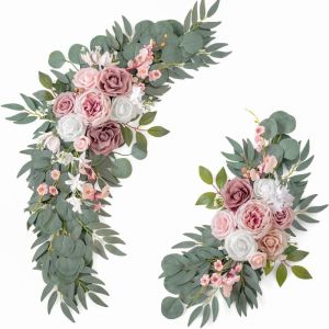 Artificial Flowers for Wedding Welcome Signs Floral Decoration Wedding Reception Ceremony Signs Wedding Arch Arrangement