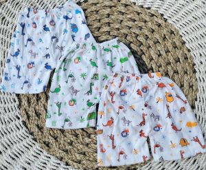 Paket 3 Pcs / 6 pcs Celana pendek motif untuk Bayi usia 3-12 Bulan SALMAN GROUP