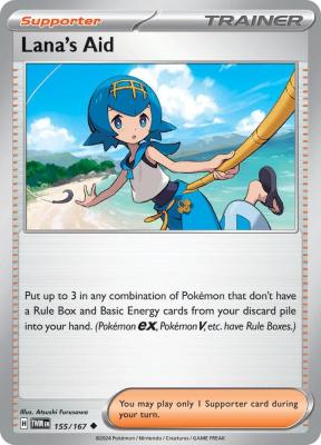 Pokemon Trading Card Game Lana's Aid 155/167 Twilight Masquerade TWM SV06