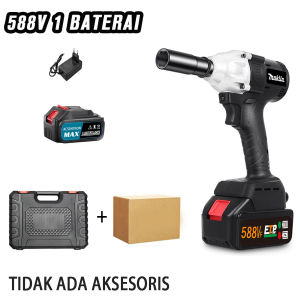 MAKITA Brushless Impact Tool high torsi Brushless impact Baterai 1090V 2 Baterai pembuka baut mobil infek buka baut motor Cordless impact baterai asli komplit impact murah berkualitas