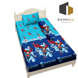Sprei Lady Rose Superman Ukuran 90x200 Tinggi 20 Super Single Fitted Seprei Flat Seprai