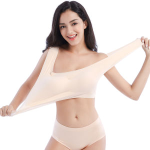 Nessayoo Women Seamless Bra Push Pad Maternity Nursing Bras M-6XL Plus Size Sleep Bra Adjusted-straps Black Nude Crop Top Padded2026