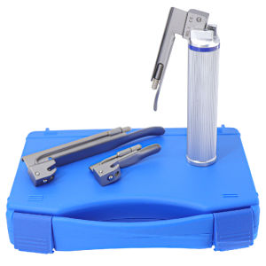 Veterinary Bend Laryngoscope Straight Laryngoscope Reusable Flexible Fiber Optical Metal Light Laryngoscope