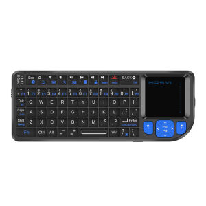2.4GHz + Bluetooth Wireless Keyboard with Touchpad – MRSVI A8 PLUS Backlit Mini Keyboard for Android TV   Laptop Windows PC Tablet