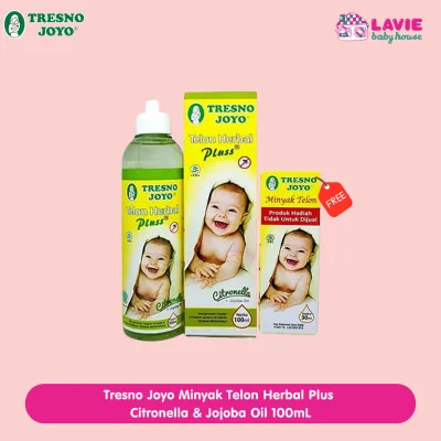 Tresno Joyo Minyak Telon Herbal Plus Citronella & Jojoba Oil 100mL – Minyak Telon Bayi Hangat Alami & Anti Nyamuk | Herbal Oil – Lavie Baby House