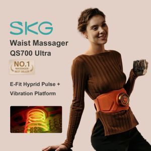 SKG QS700 Ultra Abdominal Fitness Belt Exercise & Fat Burning Massager E-FIT EMS+TENS Light Therapy