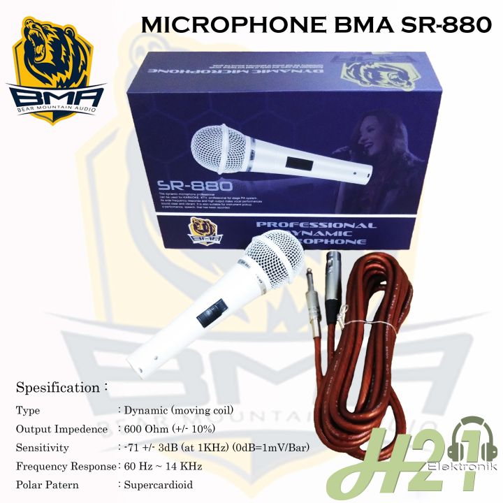 MIC BMA 880 MIC PUTIH BMA MICROPHONE BMA SR 880 Lazada Indonesia