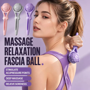 RANZH Multi-function Handheld Roller Massager Muscle Relaxation Portable Fascia Meridian Massage Balls Full Body Massage Point Massage Cervical Massage Balls Shoulder Neck