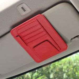 Car Sun Visor Organizer Multi-Pocket Auto Interior Accessories Pocket Organizer Car Document Storage Pouch Pen Holder