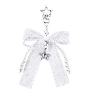 Bows Keychain Bag Charms for Women Purse Handbag Backpack Bag Pendant Charms Car Keyring Aesthetic Keychain Charms