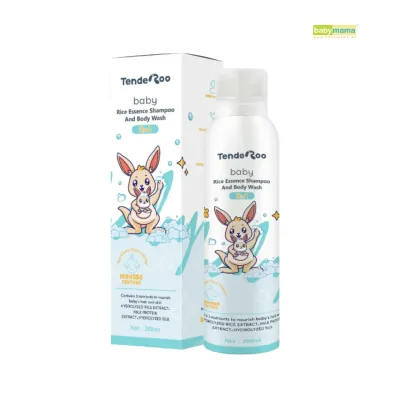 TendeRoo Baby Rice Essence 2-in-1 Shampoo and Body Wash 200ml | Baby Essentials Newborn Infant Care High Quality
