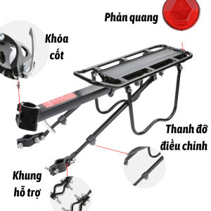 Ba ga xe đạp gác baga xe đạp hợp kim nhôm bắt cốt yên chắc chắn