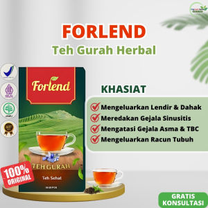 FORLEND Teh Gurah Herbal – Atasi Batuk Lendir Suara Serak & Detoks – 15 Kantong / 1 Box